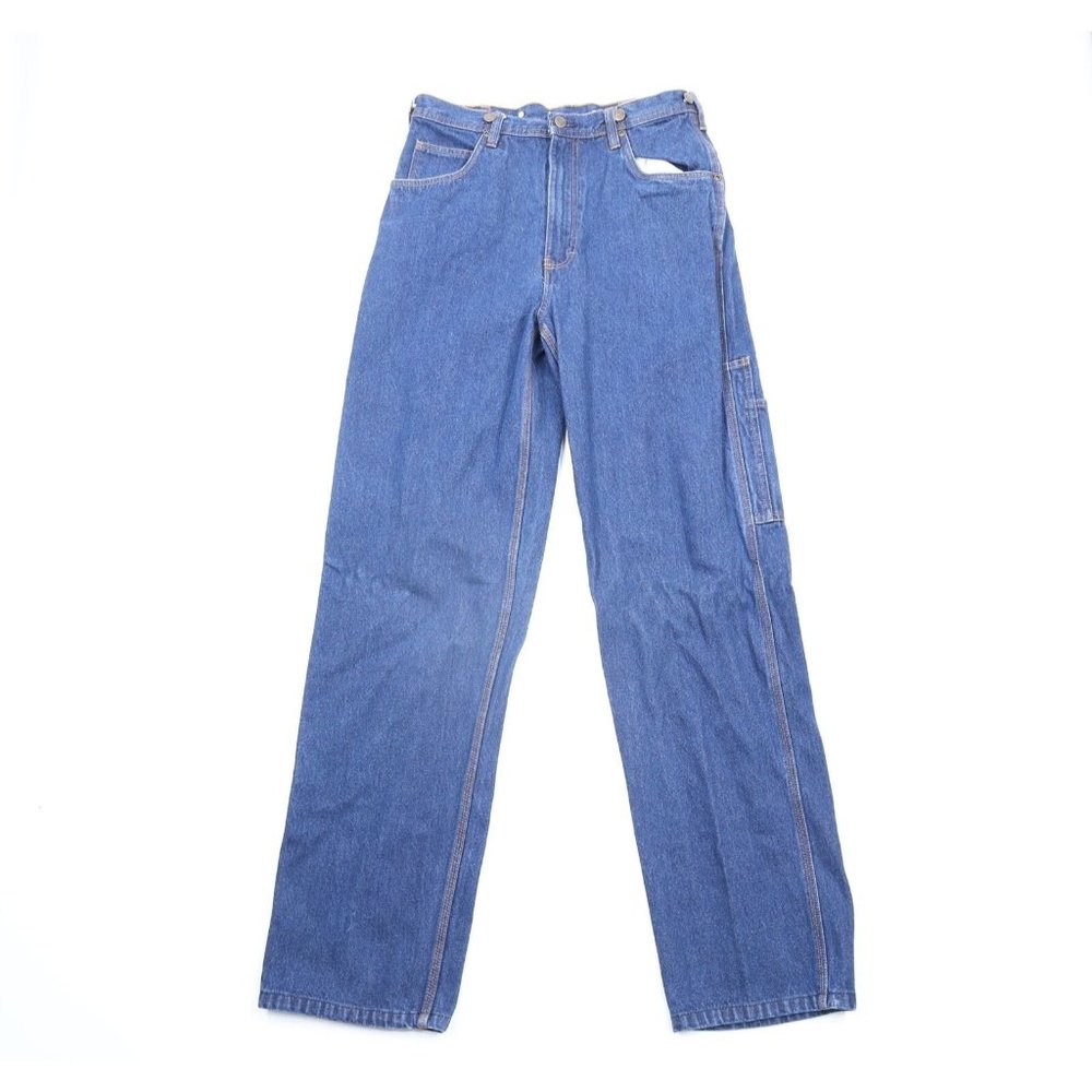Vintage 90s Five Brother Mens 34x36 Distressed Carpenter Logger Denim Jeans Blue